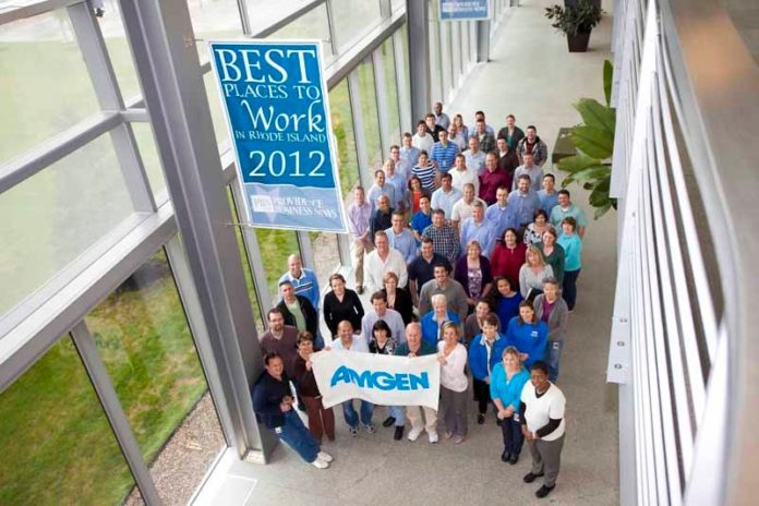 WINNING COMBINATION: Amgen has won numerous Best Places To Work designations, thanks to its generous benefits, attention to individual needs and culture of innovation. / Courtesy AMGEN