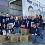 FEEDING A NEED: BankNewport’s employees pitched in to collect more than three-quarters-of-a-ton of food for the Rhode Island Community Food Bank over the winter. / Courtesy BankNewport