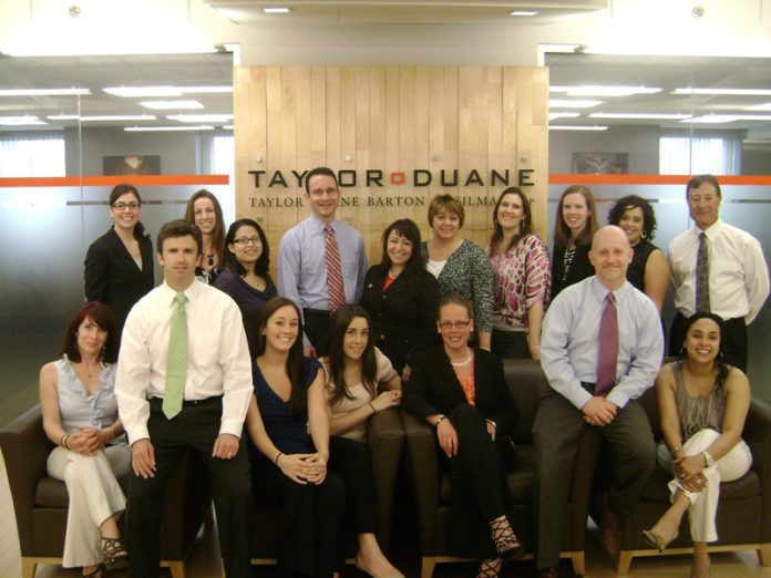 ALL FOR ALL: From partners to paralegals, Taylor Duane Barton & Gilman staff attend to one another’s professional needs, and they make it fun. ALL FOR ALL: From partners to paralegals, Taylor Duane Barton & Gilman staff attend to one another’s professional needs, and they make it fun.