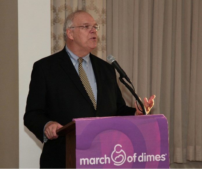 JAMES ROOSEVELT JR., president and CEO of Tufts Health Plan, was recently honored as 2012 Citizen of the Year by March of Dimes during a celebration in Newport that raised more than $100,000 for the organization / COURTESY MARCH OF DIMES