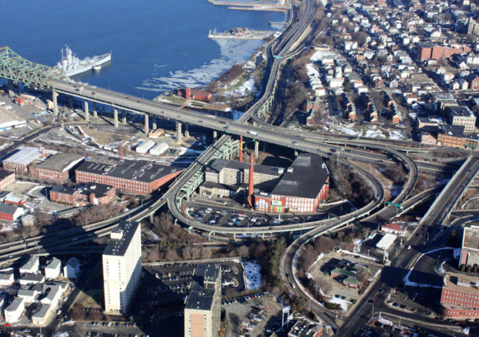 COURTESY FALL RIVER OFFICE OF ECONOMIC DEVELOPMENT
LEVEL HEADED: The I-195 interchange in Fall River, with the elevated Route 79 running north below the Braga Bridge. Massachusetts plans to bring Route 79 to ground level. COURTESY FALL RIVER OFFICE OF ECONOMIC DEVELOPMENT
LEVEL HEADED: The I-195 interchange in Fall River, with the elevated Route 79 running north below the Braga Bridge. Massachusetts plans to bring Route 79 to ground level.