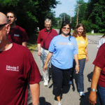 TEAMING UP FOR FITNESS: Staff at Fellowship Health Resources walked more than 43 million steps this past spring as part of a workplace wellness program that encouraged exercise and healthy eating. / PBN PHOTO/PAUL KANDARIAN