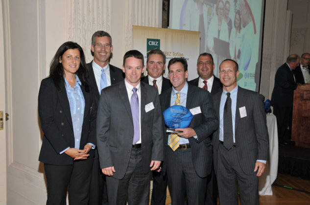RBS Citizens Financial Group President Ned Handy (second from left) and bank executives accept the Innovation Award for Financial Services / Skorski Photography