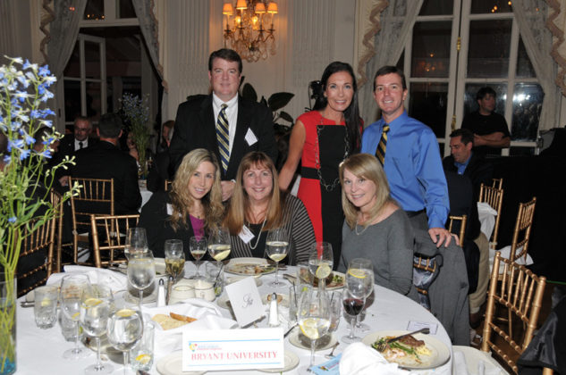 From Bryant University (l-r) (seated) Amy Hanson, Annette Cerilli, Ethel Kennedy (standing) Kris Sullivan, Sheila Guay and Paul Dacey / Skorski Photography