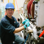 Plumbing for answers on trade-skills gap PIPE DREAM: Leaders of the plumbing industry are worried about a potential shortage of workers. Pictured above is Jim Hoxeng, a service technician with Roto Rooter. / PBN PHOTO/RUPERT WHITELEY