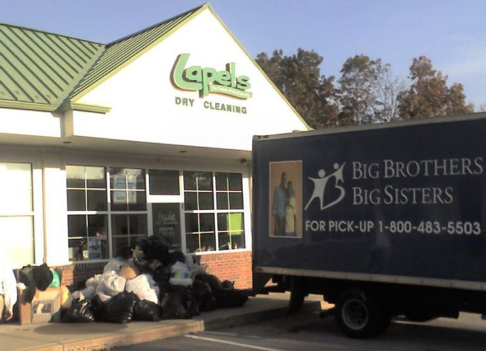 LAPELS DRY CLEANING STORES and plants collected more than two tons of clothing during a summer drive to benefit Big Brothers and Big Sisters in Rhode Island and Massachusetts.