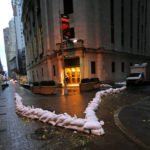Stock, bond trading shut a second day as Sandy hits New York SANDBAGS SURROUND surround the New York Stock Exchange in preparation for Hurricane Sandy in New York, U.S., on Monday, Oct. 29. Weather closed the NYSE for a second day in a row for the first time in more than a century. / BLOOMBERG FILE PHOTO/PETER FOLEY
