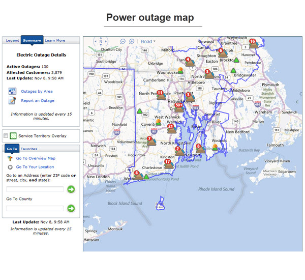 AFTER YESTERDAY'S NOR'EASTER, 3,879 Rhode Islanders were without power, according to National Grid. / COURTESY NATIONAL GRID AFTER YESTERDAY'S NOR'EASTER, 3,879 Rhode Islanders were without power, according to National Grid. / COURTESY NATIONAL GRID