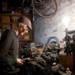 City bike makers building a market FRAMING THE CONVERSATION: Rhode Island has been home to a resurgence in the custom-bicycle-building industry. Above, Brian Chapman, a builder with Circle A Cycles who has also started his own line of custom frames called Chapman Cycles. / PBN PHOTO/NATALJA KENT