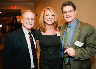 2012 Business Excellence Award Photos PBN’s Dave Dunbar, Lisa Pagano and Jim Hanrahan / Rupert Whiteley