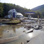 2011 DAMAGE FROM HURRICANE IRENE is seen near the Irving gas station at the junction of Route 4 and Route 100 in Killington, Vt.  In 2011, the U.S. and Thailand suffered the most economic damage from extreme weather events. / BLOOMBERG FILE PHOTO/SCOTT EISEN