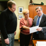Nonprofit taking over Casey Family program ALL IN THE FAMILY: Child & Family made plans to take over Casey Family Services in the state after the Annie B. Casey Foundation announced it would shutter its program. Pictured above are Alan Feinstein, left, director of foster care for Child & Family, Arleen DiCicco, an administrator at the nonprofit, and Peter DiBari, president and CEO of Child & Family. / PBN PHOTO/RUPERT WHITELEY