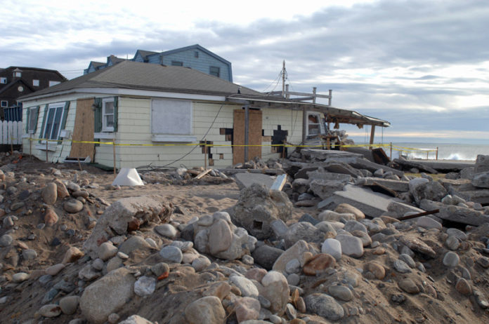 SHORE SHOT: The effects of Hurricane Sandy’s storm surge was felt by many businesses and homeowners in the Misquamicut section of Westerly. / PBN PHOTO/BRIAN MCDONALD