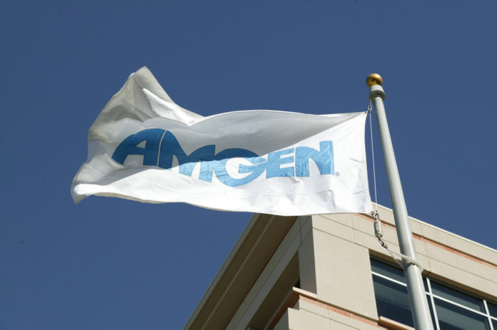 AMGEN INC. saw its profits beat out estimates in the fourth quarter, while its net income dropped 16 percent to $788 million.  / BLOOMBERG FILE PHOTO