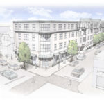 City approval of College Hill apartment plan challenged AN APPEAL BY TWO COLLEGE HILL neighbors has put a temporary hold on Gilbane Development Co.'s plans for a 102-unit student apartment building on Thayer Street. / COURTESY UNION STUDIO