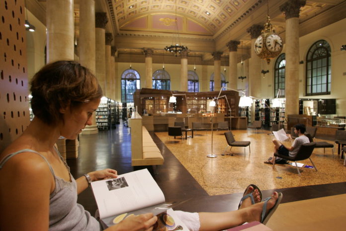 RHODE ISLAND SCHOOL OF DESIGN'S Fleet Library, which moved into the first two floors of the former Rhode Island Hospital Trust bank in 2006, was named one of the 