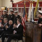 Pawtucket fire dept. federal aid nears $5M for Jan. JOB WELL DONE. Fire Chief William Sisson (at podium) is joined by (front, from left) Congressman David Cicilline, U.S. Sens. Sheldon Whitehouse and Jack Reed and Pawtucket Mayor Donald R. Grebien in commending the grant-application work of Fire Lieutenants Gil Woodside and Ed Shotteck (rear, right to left), also applauded by Lt. Will Maher. / COURTESY CITY OF PAWTUCKET