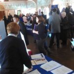 JOB SEEKERS ATTEND the first in a series of job fairs hosted by the cities of Cranston and Providence.  The inaugural fair, held at the Roger Williams Park Casino, hosted healthcare providers and drew nearly 300 candidates to the event. / COURTESY CITY OF PROVIDENCE ECONOMIC DEVELOPMENT DEPARTMENT/ANN S. GOODING