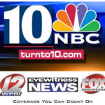 WJAR-TV NBC 10 and WPRI-TV CBS 12 were first and second, respectively, in gathering viewers in the region during the February sweeps period, according to Nielsen Media data.