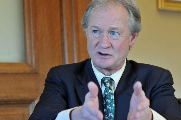 GOV. LINCOLN D. CHAFEE admitted at an EDC board meeting that he has found it a challenge to replace those Economic Development Corporation board members who have either resigned or asked to be replaced.  / PBN FILE PHOTO/FRANK MULLIN