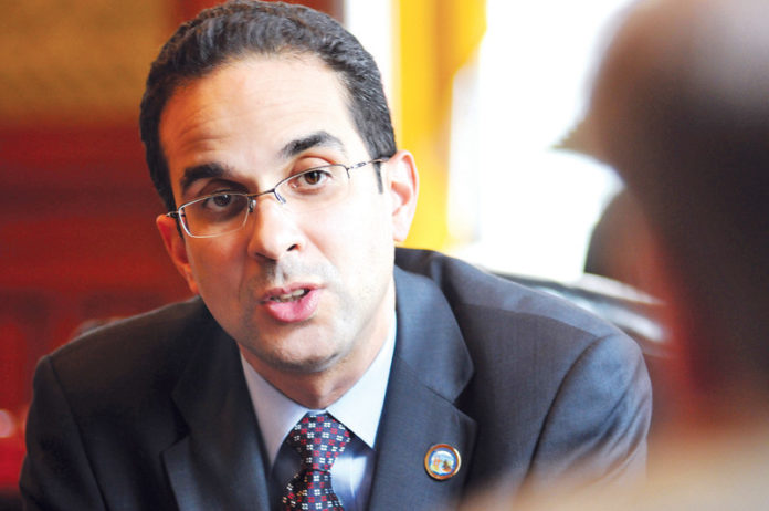 PROVIDECNE MAYOR Angel Taveras' pension reform efforts have been credited with bringing down borrowing costs for the city. / PBN FILE PHOTO/FRANK MULLIN