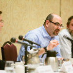 END GAME: Joel Evans, center, VP of strategic integration at Mobiquity, says developers must focus apps and websites on the user experience. / PBN PHOTO/RUPERT WHITELEY
