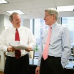 Have a good idea? Capital is available IMPROVING ENVIRONMENT: Peter Dorsey, left, president of The Business Development Company, and Robert Manning, chairman of Cherrystone Angel Group, see progress in R.I.’s ability to support startups. / PBN PHOTO/RUPERT WHITELEY