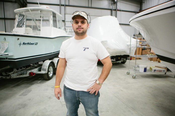 Like their competitors in the recreational boating industry, C&C Fiberglass Components Inc. struggled through the recession. “In October 2008 my phones just stopped ringing,” owner Jose C. Daponte said. “We went from 38 employees to 12. For us it lasted almost a year.” But the Bristol company survived in better shape than most, with staffing now back up to 30. A 23-foot, in-shore racing sailboat built by C&C dubbed the J/70, won this year’s Sailing World magazine best-boat distinction. / PBN PHOTO/RUPERT WHITELEY