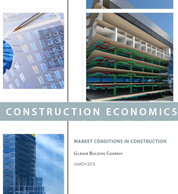 IN ITS SPRING 2013 construction-industry economic report, the Gilbane Building Co., predicted that the growth seen in the end of 2012 and in the beginning of 2013 will continue through the end of the year. / COURTESY GILBANE BUILDING CO.