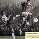 IMAGE COURTESY FM GLOBAL
GETTING BACK UP: FM Global&rsquo;s first global marketing campaign is using sports images to personify the meaning of resilience and give examples of overcoming obstacles and challenges.