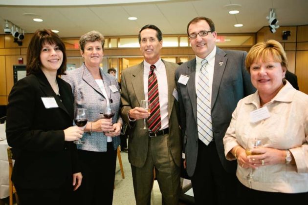 Amy Martel, Ellen Ford, Honoree Brian Hennessy, Edward Lopes and Nancy Quick, People's Credit Union / Rupert Whiteley