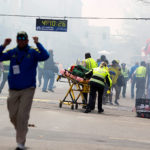 2 explosions, 3 dead reported near finish line at Boston Marathon FIRST RESPONDERS rush to where two explosions occurred along the final stretch of the Boston Marathon on Boylston Street in Boston on Monday. Two powerful explosions rocked the finish line area of the Boston Marathon near Copley Square and police said many people were injured. / KELVIIN MA/BLOOMBERG NEWS PHOTO