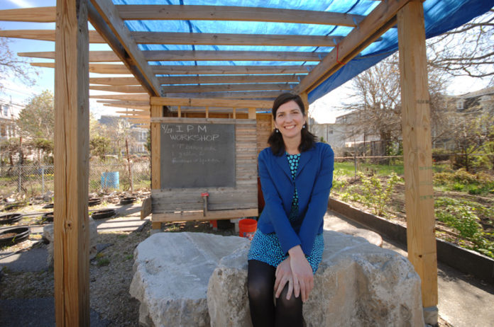 DESIGNER THREADS: DownCity Design’s Adrienne Gagnon intends to use her fellowship to build a fleet of mobile design labs outfitted with tools and media. / PBN PHOTO/BRIAN MCDONALD