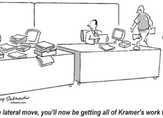 Editorial Cartoon: A lateral move / By Roy Delgado / www.artizans.com