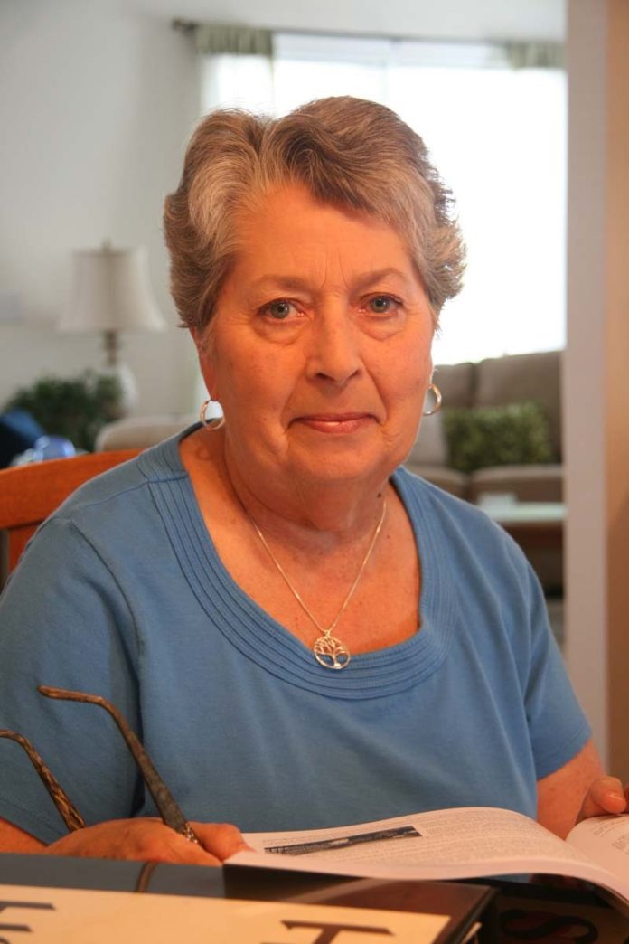 TRACING BACK: Barbara Carroll took up genealogy in the 1980s after looking through a family bible from the mid-1880s. / PBN PHOTO/MICHAEL PERSSON TRACING BACK: Barbara Carroll took up genealogy in the 1980s after looking through a family bible from the mid-1880s. / PBN PHOTO/MICHAEL PERSSON
