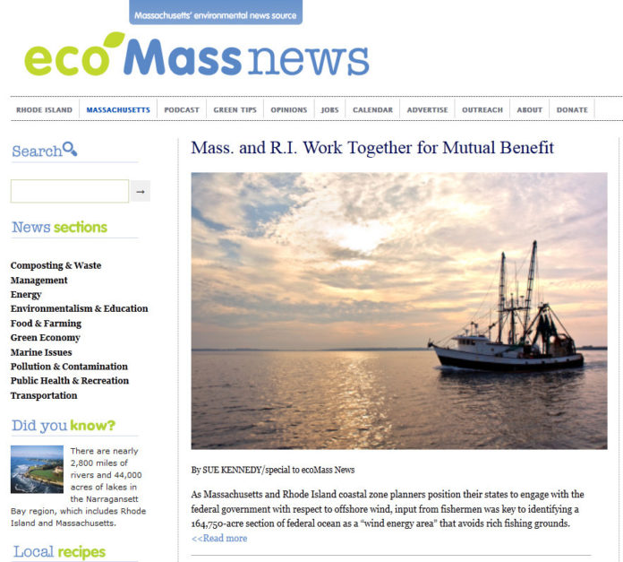 EcoRI News, a nonprofit environmental news source in Rhode Island, has expanded into Massachusetts with its new sister site ecoMass.org. / COURTESY ecoRI NEWS