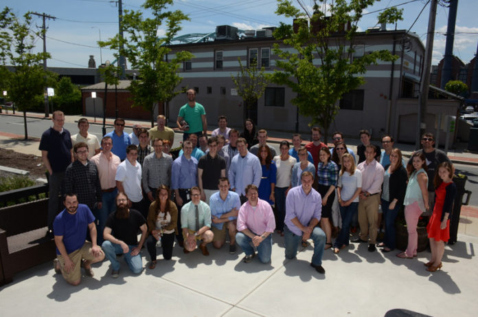 A GROWING TEAM: Swipely is in hyper-growth mode, but takes the time to connect team members through meetings and meals at the same time that it celebrates product breakthroughs and new sales. / COURTESY SWIPELY A GROWING TEAM: Swipely is in hyper-growth mode, but takes the time to connect team members through meetings and meals at the same time that it celebrates product breakthroughs and new sales. / COURTESY SWIPELY