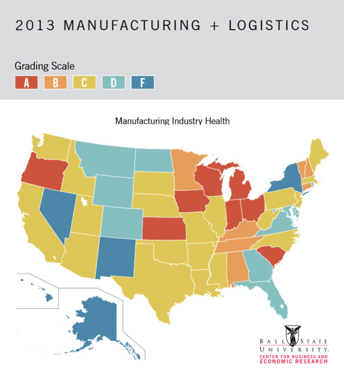 RHODE ISLAND earned a D grade for the health of its manufacturing industry and an F for 