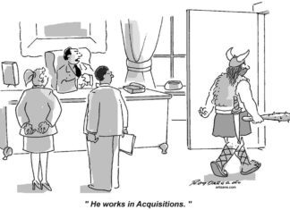 Editorial Cartoon: Acquisitions / By Roy Delgado / www.artizans.com