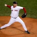 Curt Schilling of the Boston Red Sox pitches against the Colorado Rockies in Game 2 of the Major League Baseball (MLB) World Series at Fenway Park in Boston, Massachusetts, U.S., on Thursday, Oct. 25, 2007. Photographer: Robert Caplin/Bloomberg News / BLOOMBERG NEWS