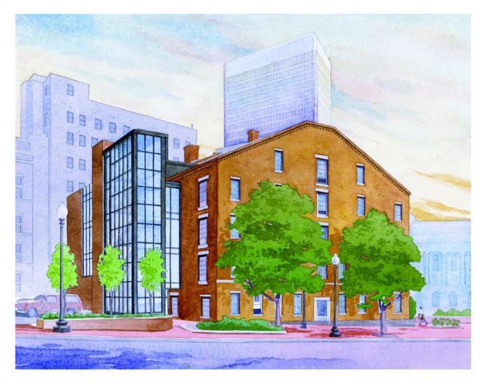 DRAWING IT UP: The Rhode Island School of Design’s planned Illustration Studies Building renovation is expected to transform the 165-year-old, former factory building without changing its overall appearance or character. / COURTESY RISD PROFESSOR JOE MCKENDRY