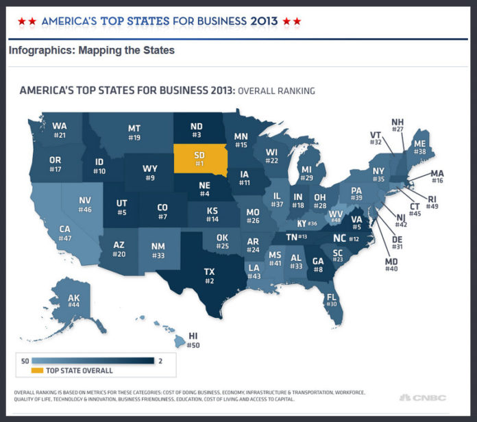 RHODE ISLAND EARNED THE second-to-worst ranking on CNBC's annual 'America's Top States for Business' list. / COURTESY CNBC