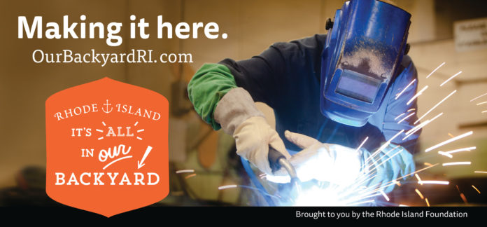 A BILLBOARD for RIF's new campaign highlighting business and research success stories in Rhode Island. / COURTESY RHODE ISLAND FOUNDATION