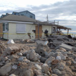 WASHINGTON AND NEWPORT COUNTIES will receive $625,612 in funding to rebuild houses and infrastructure damaged by Hurricane Sandy - destruction in Misquamicut Beach is shown here - under the state disaster recovery plan approved today by HUD. / PBN FILE PHOTO/BRIAN MCDONALD