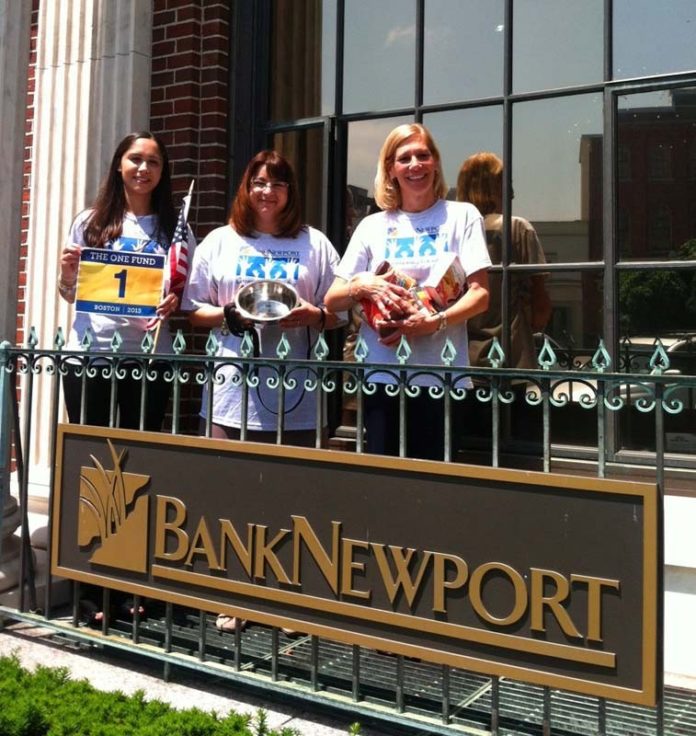 BANKNEWPORT RAFFLE winners, from left: Assistant Vice President and Auditor Isabel Tigano; Newport Branch Teller Barbara Sousa; and Assistant Vice President, Servicing Operations Joann Ferris.