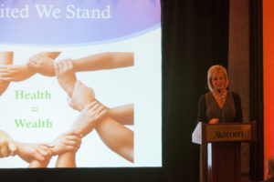 Keynote Speaker Joy Feldman, founder of JHF Nutritional Consulting LLC, and Executive Director of The Picture of Children's Health. / Rupert Whiteley