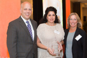 Roger Bergenheim with Cheryl Dumas and Brenda Ketner, CharterCare Health Partners. / Rupert Whiteley