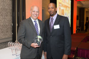 Roger Bergenheim with Gabriel Shepherd, University Medicine Foundation.  / Rupert Whiteley