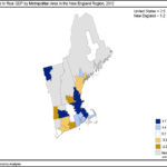 Providence-Warwick metro area economy grows 1.7% in 2012 REAL GROSS DOMESTIC PRODUCT in the Providence-Warwick metro area grew 1.7 percent last, placing the area 182nd in the country and fourth in New England for economic growth in 2012. / COURTESY U.S. BUREAU OF ECONOMIC ANALYSIS