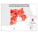 Metro area foreclosures, loan delinquencies decline in July FORECLOSURES IN THE Providence-New Bedford-Fall River metro area fell to 2.3 percent in July, below the state and national rates of 2.5 percent and 2.4 percent, respectively. / COURTESY CORELOGIC
